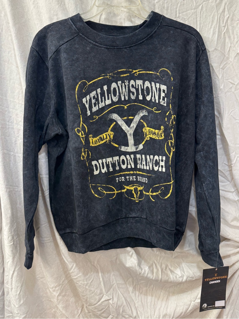 New Mens M Crewneck Sweatshirt Yellowstone Dutton Ranch Shirt Cotton Medium TV